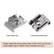 2 Sets (8 Pieces) Spring Loaded Mirror Hanger Clips Set Unframed Mirror Mount Clips with Rawl Plugs and Screws